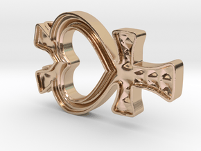 Sailor Mercury Symbol Pendant in 14k Rose Gold Plated Brass