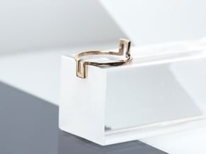 Rectangle Illusion Ring in Polished Bronze: 6 / 51.5