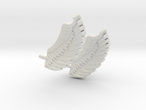 Wings Earrings in White Natural Versatile Plastic