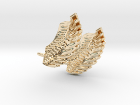 Wings Earrings in 14k Gold Plated Brass