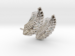 Wings Earrings in Rhodium Plated Brass