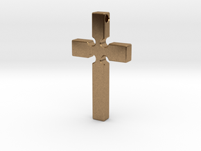 Monroe Cross in Natural Brass