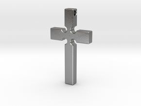 Monroe Cross in Natural Silver
