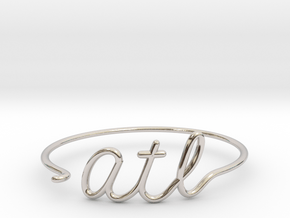 ATL Wire Bracelet (Atlanta) in Rhodium Plated Brass