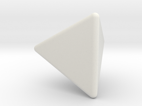 1x1x1 Pyraminx - Hollow in White Natural Versatile Plastic
