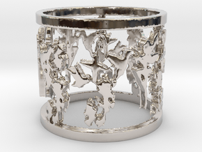 Fairy Ring Fantasy Ring Size 7.5 in Platinum