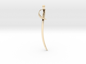 The Lieutenant - US Cavalry Saber Pendant in 14k Gold Plated Brass