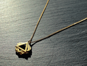 "GONS" Geometric Pendant in 18k Gold Plated Brass