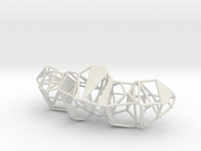 Voronoi Pendent in White Natural Versatile Plastic