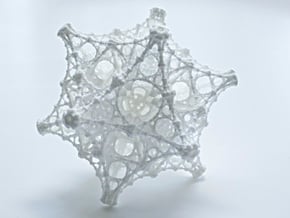 Kaleidoscopic Fractal Virus Lamp in White Processed Versatile Plastic