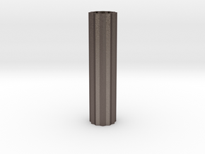 Cog Modern Vase Tall 1:12 scale in Polished Bronzed Silver Steel