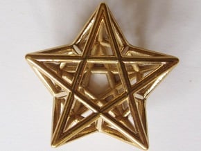 Star Pendant #2 in Polished Brass