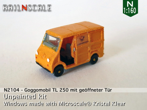 Goggomobil TL w/ opened door (N 1:160) in Tan Fine Detail Plastic