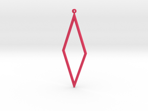 Rhombus Earrings in Pink Processed Versatile Plastic