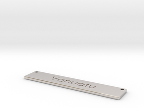 Vanuatu Name Plate Necklace in Platinum