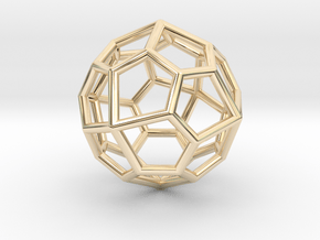Pentagonal Icositetrahedron Pendant in 14k Gold Plated Brass