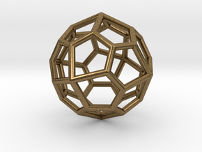 Pentagonal Icositetrahedron Pendant in Natural Bronze