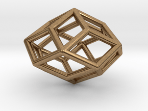 Rhombic Icosahedron Pendant in Natural Brass