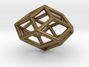 Rhombic Icosahedron Pendant in Natural Bronze