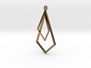 Trig Earrings in Natural Brass