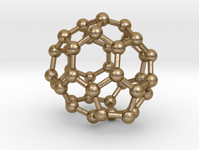 0092 Fullerene c38-11 c1 in Polished Gold Steel