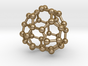 0095 Fullerene c38-14 c1 in Polished Gold Steel