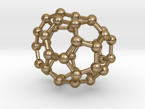 0096 Fullerene c38-15 c2v in Polished Gold Steel