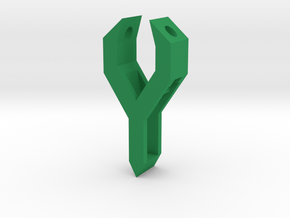 South Africa Springbok Flag Pendant: Part 1/11 in Green Processed Versatile Plastic