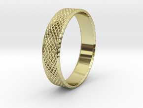 0099 Lissajous Figure Ring (Size9, 19.0mm) #001 in 18k Gold Plated Brass