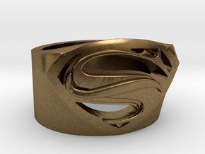 Superman Ring - Man Of Steel Ring US12 in Natural Bronze