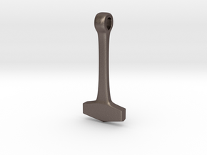 Thors Hammer #17 in Polished Bronzed Silver Steel
