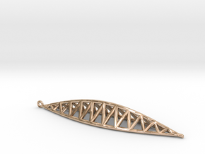 Leaf Pendant in 14k Rose Gold Plated Brass