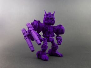 Minibot "Doomface" in Purple Processed Versatile Plastic