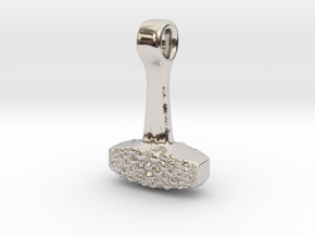 Thors Hammer #19 in Rhodium Plated Brass