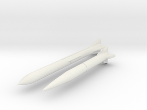 MGM-5 Corporal and MGM-29 Sergeant Missiles 1/285  in White Natural Versatile Plastic