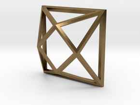 Faceted Square in Natural Bronze