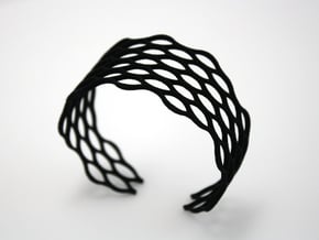 Mesh Bracelet - Small in Black Natural Versatile Plastic