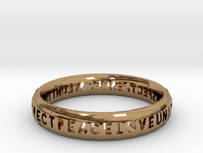 PLUR bangle in Polished Brass