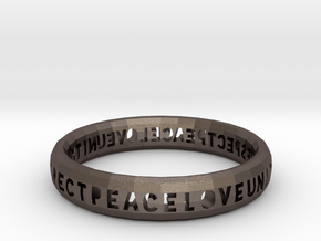 PLUR bangle in Polished Bronzed Silver Steel
