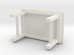 1/64 simple work bench in White Natural Versatile Plastic