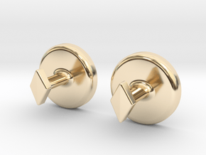 Yinyang Cuff Links - Large in 14K Yellow Gold