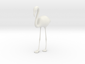 Flamingo in White Natural Versatile Plastic