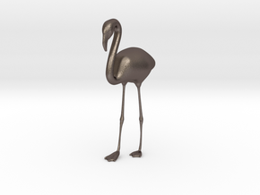 Flamingo in Polished Bronzed Silver Steel
