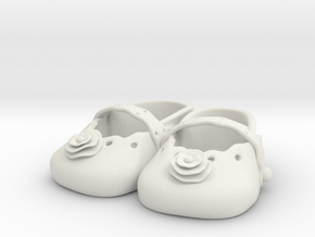 Baby Shower Decorations - Baby Shoes  in White Natural Versatile Plastic