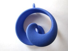 Half Mob-Tor: the half Mobius Torus Shell in Blue Processed Versatile Plastic