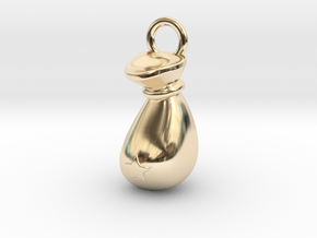Sack Pendant in 14k Gold Plated Brass