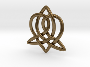 Celtic Sister Pendant - Tube Version in Natural Bronze