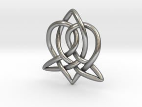 Celtic Sister Pendant - Tube Version in Natural Silver