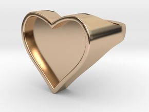 Heart in 14k Rose Gold Plated Brass