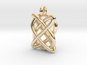 Lissajous figure in 14k Gold Plated Brass